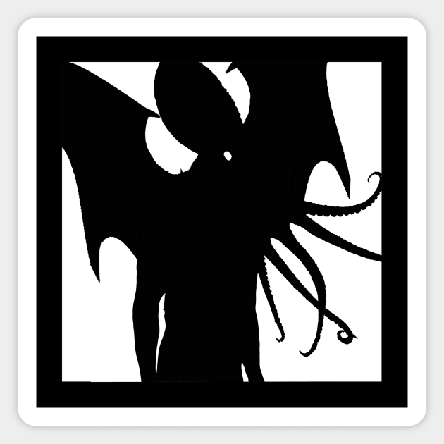 Square Cthulhu Sticker by Ednathum